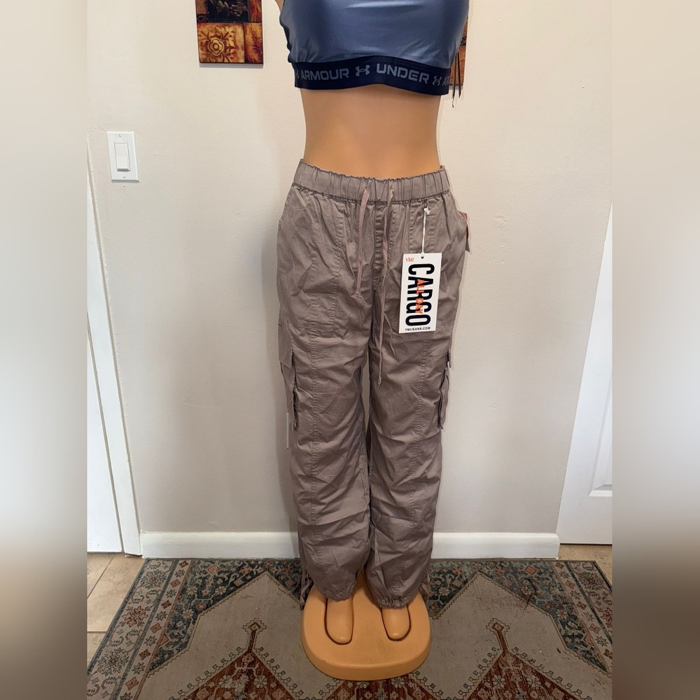 NWT YMI CARGO MID RISE SILVER CLOUD SIZE L - Picture 1 of 10